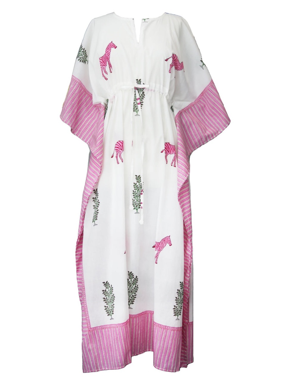 CJ LAING Lana Kaftan- Pink Jukani Zebra in one size